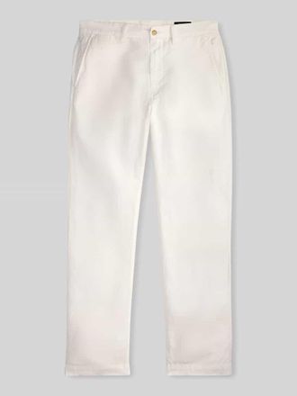 Polo Ralph Lauren Chino aus Leinen-Baumwoll-Mix in Weiss, Gr&ouml;&szlig;e 30/32