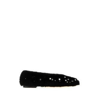 Jimmy Choo London Schoenen, Dames, Zwart, 40 EU, Leer, Margot Flat