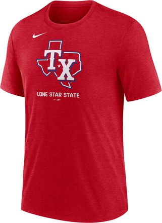 Nike Texas Rangers Logo Nike Mens MLB T-Shirt in Red | NJFD62QTER-J77