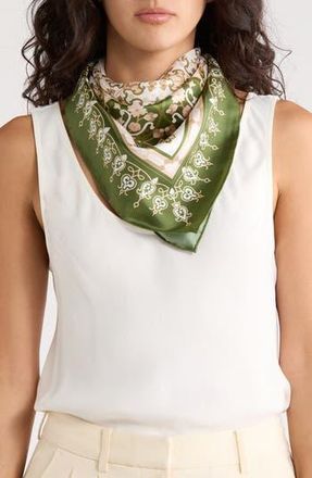 Ted Baker Printed Silk Square Scarf in Green at Nordstrom Rack