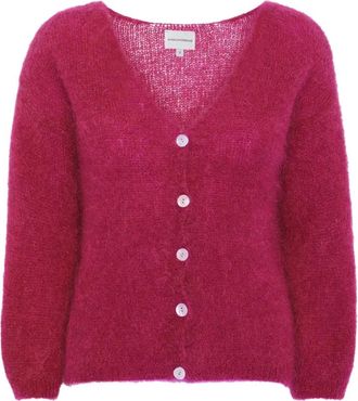 Americandreams Cornelia LS Cardigan - Dames - Vesten - Roze - XL - Wol - Truien & Vesten