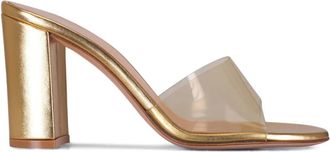 Gianvito Rossi 85mm leather sandals - women - Calf Leather/PVC/Calf Leather - 38.5 - White