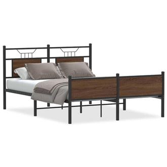 Berkfield Home Bed Frame Frame Brown Oak 150x200 cm King Size Wood
