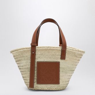 Loewe Basket bag in palm leaf and leather