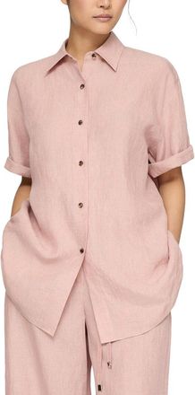 Lafayette 148 New York Drop Shoulder Button Oversized Blouse