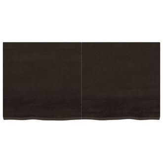 Berkfield Home Table Top Dark Grey 120x60x(2-4) cm Treated Solid Wood Oak