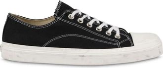 Moschino Zwarte Canvas Flatform Sneakers - Heren - Sneakers - Zwart - 40 EU - Schoenen