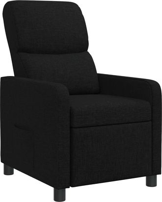vidaXL Recliner Negro Tela Vidaxl