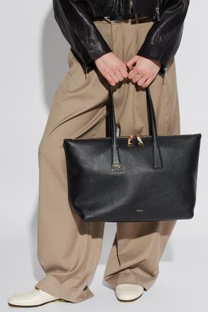 Furla Olivia Large Shopper Bag, Womens, Black