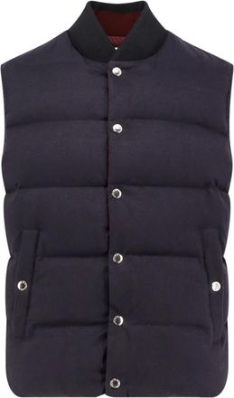Dolce & Gabbana Mouwloze knoopjassen Made in Italy - Heren - Bodywarmers - Blauw - L - Katoen - Jassen