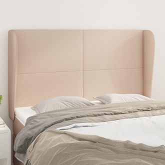 vidaXL Vidaxl - Cabecero Con Orejas Cuero Sint&eacute;tico Capuchino 147x23x118/128 Cm