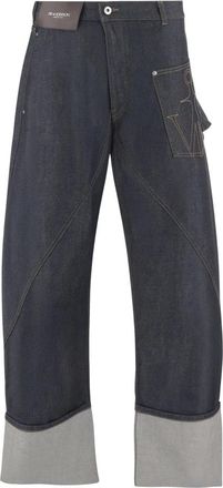 J.W.Anderson Twisted Wide-Leg Jeans - Heren - Loose Fit Jeans - Blauw - W32 - Katoen - Jeans