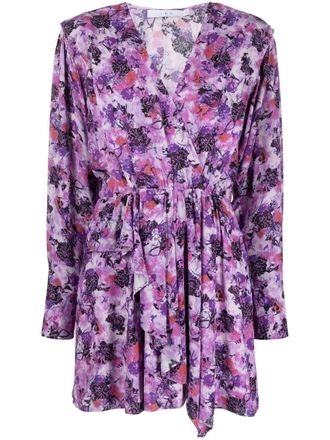 Iro Madea floral-print minidress - Purple