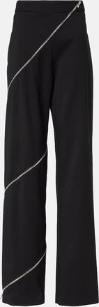 Alaia Spiral cotton wide-leg pants
