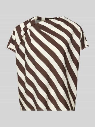 Windsor Blusenshirt aus Viskose-Mix mit asymmetrischem Ausschnitt in Dunkelbraun, Gr&ouml;&szlig;e 38