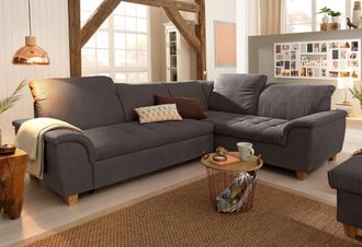 HOME AFFAIRE Ecksofa »Lyla L-Form« wahlweise mit Rückenfunktion und Bettfunktion