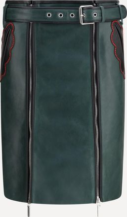 Marni Leather Skirt with belt and pockets Female 40