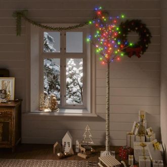 vidaXL Vidaxl - Rbol De Navidad Led De Colores Sauce Interior Y Exterior 2,2 M