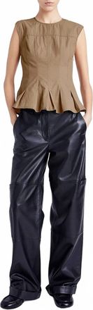 Proenza Schouler Pre-Loved Felix Top In Birch Beige/brown