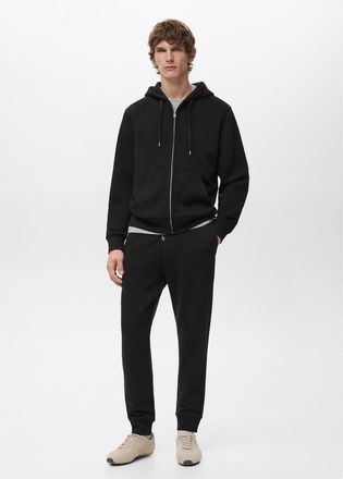 Mango Jogger cotone vita elasticizzata nero - Uomo - XXL - MANGO MAN