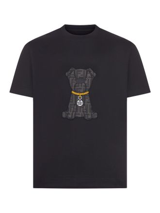 Fendi BLACK COTTON T-SHIRT - Fendi - Man