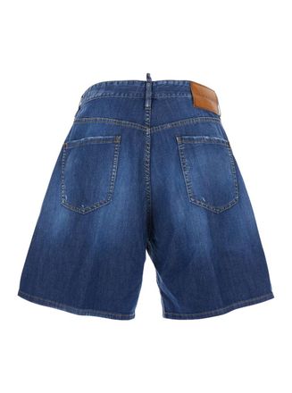 Dsquared2 Distressed Denim Shorts - Blue