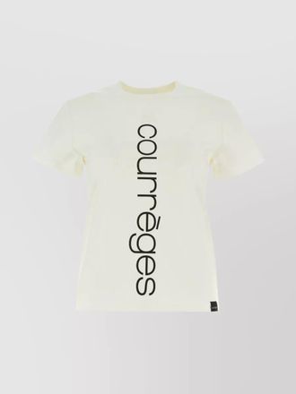 Courr&egrave;ges cotton logo-print crew-neck t-shirt