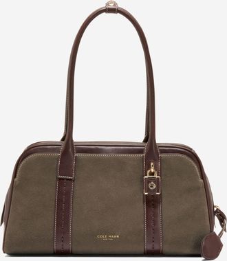 Cole Haan Womens Lockheart Medium Satchel - Green