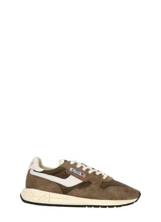 Autry Brown Suede Contrast Heel Sneakers