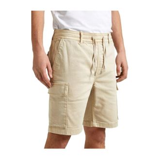 Pepe Jeans London Casual Shorts, male, Beige, Size: W32 Gymdigo Cargo Shorts