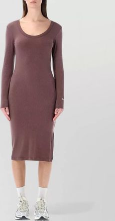 Nike ribbed slim-fit long-sleeve midi dress