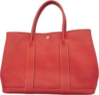 Herm&egrave;s Rouge Casaque Country Leather Tote Bag (Pre-Owned)