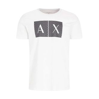 A|X Armani Exchange Grafisch T-shirt - Heren - Tops - Wit - Maat: 2XL Zijde