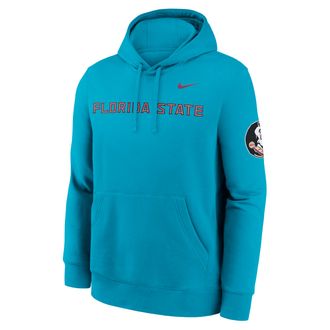 Nike Florida State Sideline Club Nike Mens College Pullover Hoodie in Blue | MKDK4KBFTN-TVV