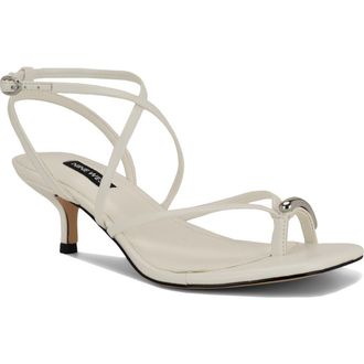 Nine West Mays Ankle Strap Sandal in White at Nordstrom, Size 8.5