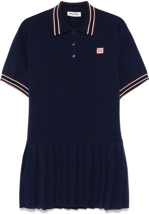 Miu Miu Logo-patch Mini Dress