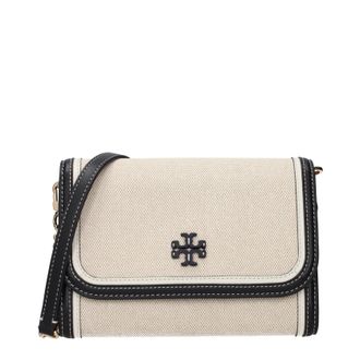 Tory Burch Tory Burch Emerson Pochette Damens Stoff Beige/Schwarz
