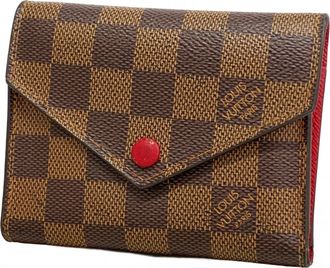 Louis Vuitton Red Color Wallet (Tri-Fold) (Pre-Owned)