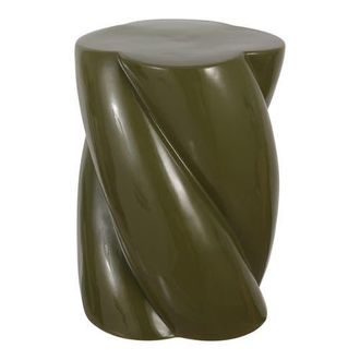 Jonathan Y Designs Yves 18 Modern Minimalist Rope Twist Ceramic Indoor/Outdoor Garden Stool in Forest Green at Nordstrom