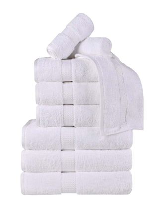 Superior Egyptian Cotton 9Pc Plush Heavyweight Absorbent Luxury Soft Towel Set