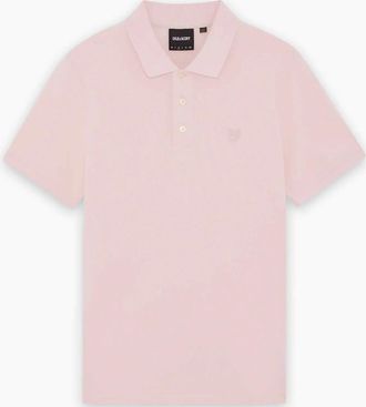 Lyle & Scott Mens Lyle & Scott Superfine Polo Shirt LIGHT PINK - Size: 42