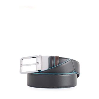 Piquadro Belts, male, Black, ONE SIZE, Reversible Black Leather Belt