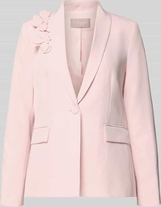Christian Berg Regular Fit Blazer mit floralen Applikationen in Hellrosa, Gr&ouml;&szlig;e 34