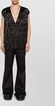 Rick Owens cropped sleeveless v neck flightsuit top