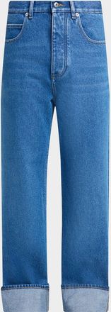 Bottega Veneta Men & apos;s Turn-Up Cuff Straight-Leg Jeans