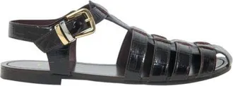 Maje Multi-strap leather sandals in Brown at Nordstrom, Size 40
