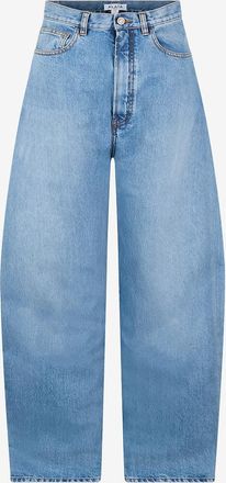 Alaia Weite Jeans mit Kontrastn&auml;hten Round Pants