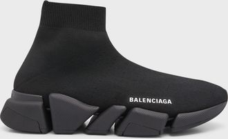 Balenciaga Speed 2.0 Recycled Knit Sneakers with Bicolor Sole