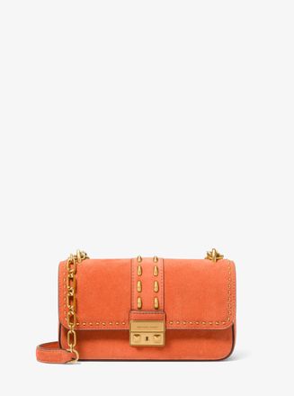 Michael Kors Tribeca Small Studded Suede Shoulder Bag