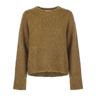 ottod'Ame Ronde hals gebreid - Dames - Ronde hals truien - Groen - XS - Truien & Vesten